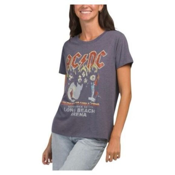 Lucky Brand ACDC Iconic Stud Top - Picture 1 of 9
